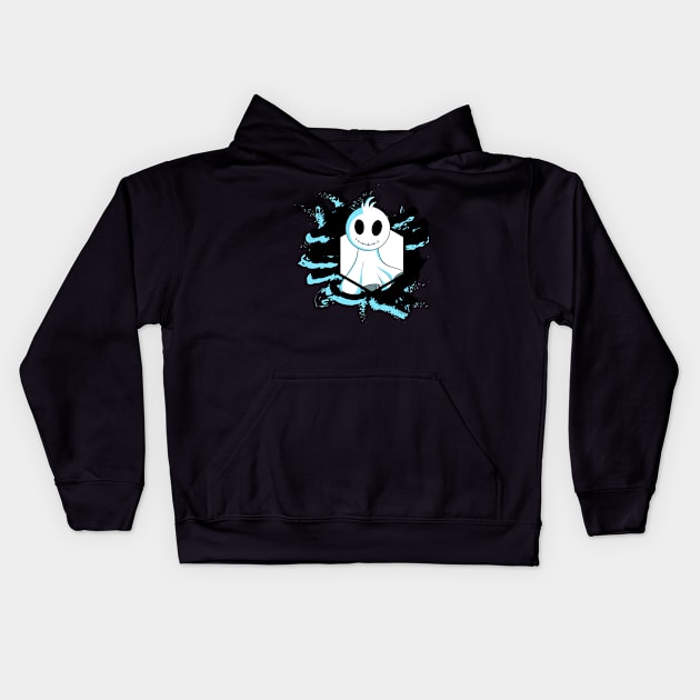 Halloween Ghost Kids Hoodie by Kuys Ed